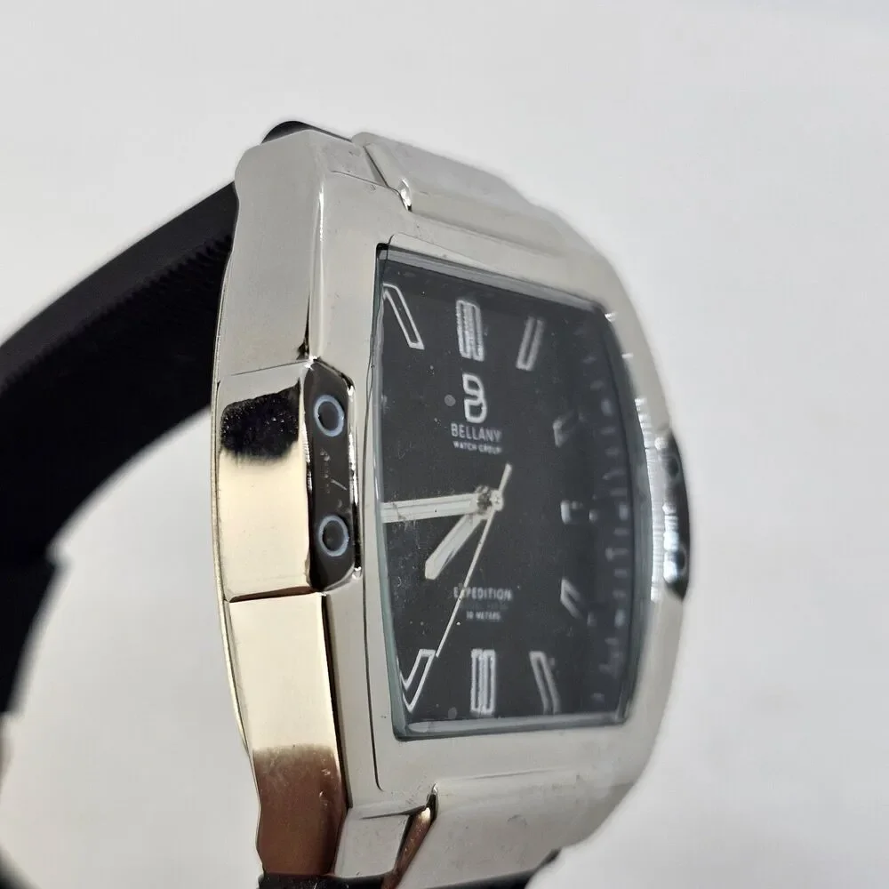 Bellany Expedition Men's Watch 41MM Black Dial Black‎ Plastic Bands New Battery